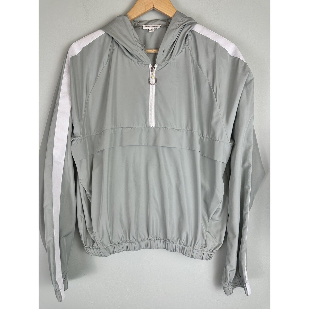 Dance & Marvel 1/4 Zip Hooded Soft Windbreaker Jacket Women's Size Large